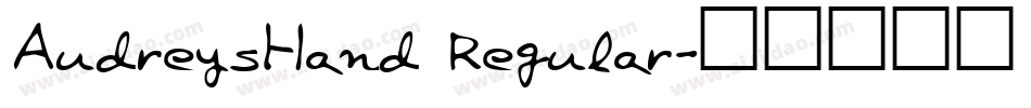 AudreysHand Regular字体转换